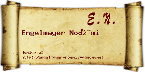 Engelmayer Noémi névjegykártya